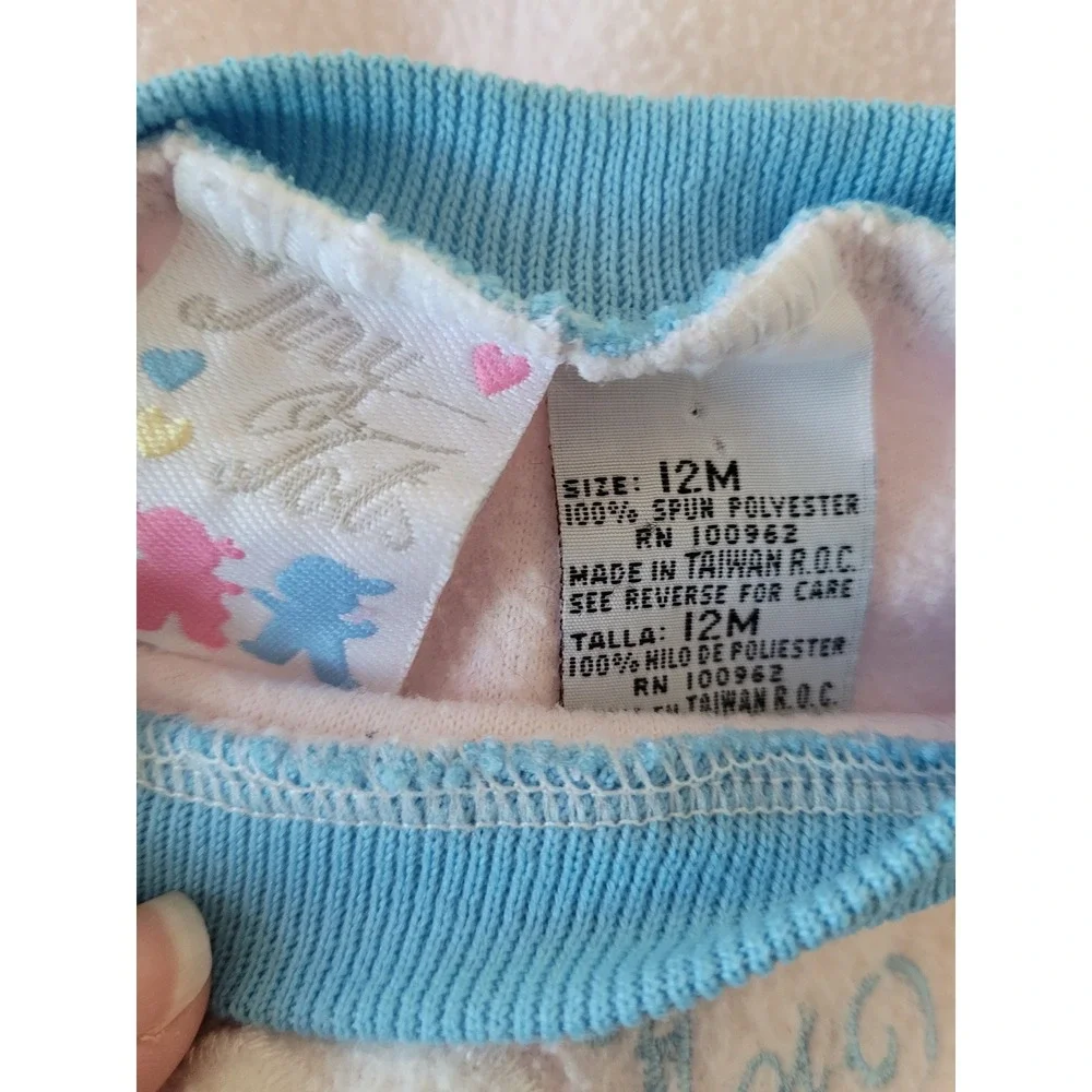 Vintage Tiny Tots Pink Fleece Peplum Hot Chocolate Baby Girl Set 12 Months  #10